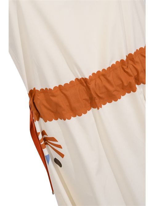 Abito lungo in cotone con stampa Herno | AB000080D 133209999